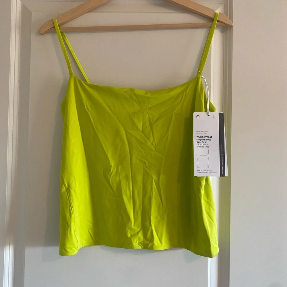 Lululemon Size L Wundermost Ultra-Soft Nulu Spaghetti-Strap Cami Tank Top LCHN